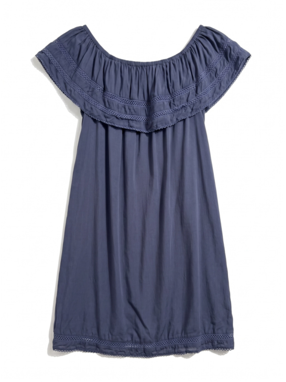 WILFRED Aritzia Emmie Grey Off-shoulder Dress Casual Loose Fitting, Sz L